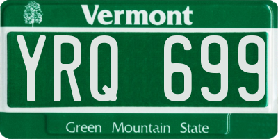 VT license plate YRQ699