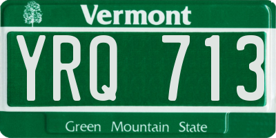 VT license plate YRQ713