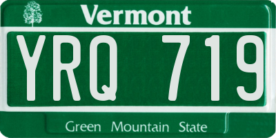 VT license plate YRQ719