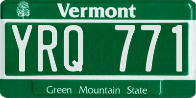 VT license plate YRQ771