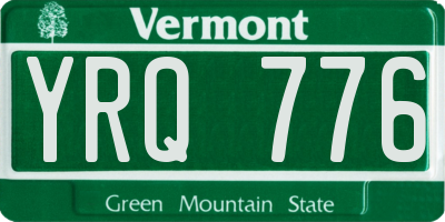 VT license plate YRQ776