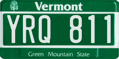 VT license plate YRQ811