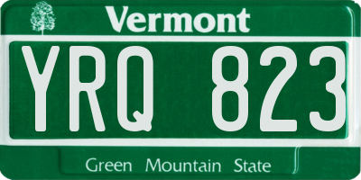 VT license plate YRQ823