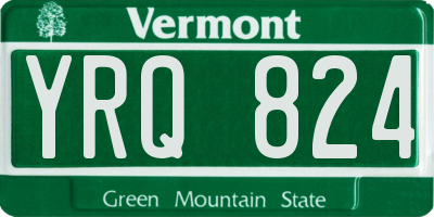 VT license plate YRQ824