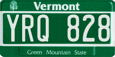 VT license plate YRQ828