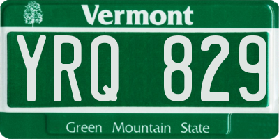 VT license plate YRQ829