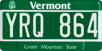 VT license plate YRQ864