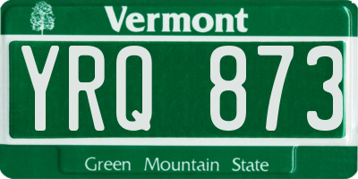 VT license plate YRQ873