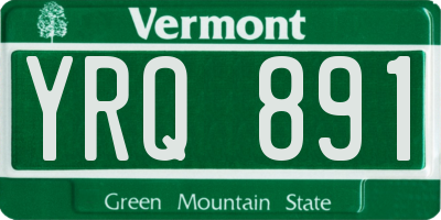 VT license plate YRQ891