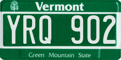 VT license plate YRQ902