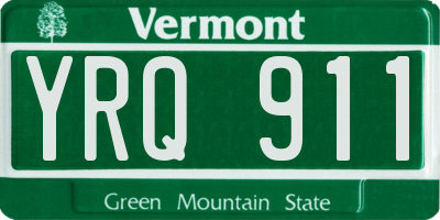 VT license plate YRQ911