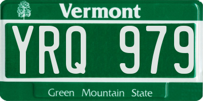 VT license plate YRQ979