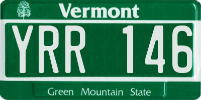 VT license plate YRR146