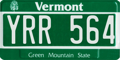 VT license plate YRR564