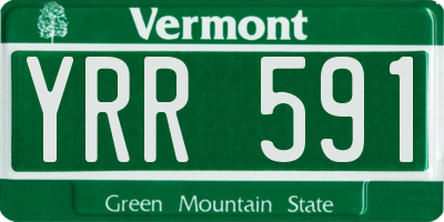 VT license plate YRR591