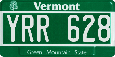 VT license plate YRR628