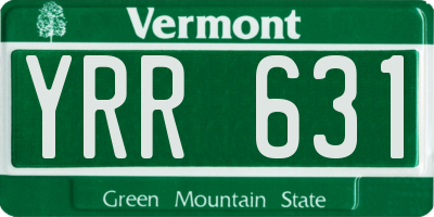 VT license plate YRR631