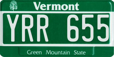 VT license plate YRR655