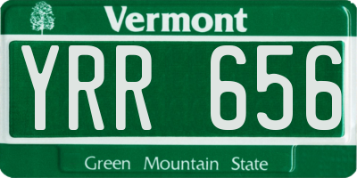 VT license plate YRR656