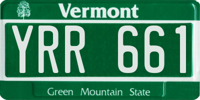 VT license plate YRR661