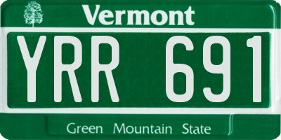 VT license plate YRR691