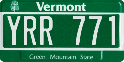 VT license plate YRR771