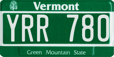 VT license plate YRR780