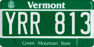 VT license plate YRR813