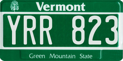 VT license plate YRR823
