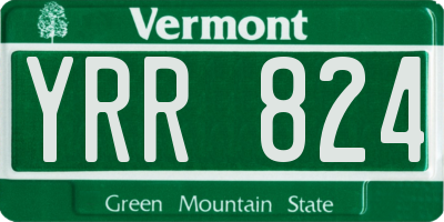 VT license plate YRR824