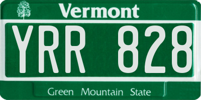 VT license plate YRR828