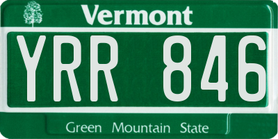 VT license plate YRR846