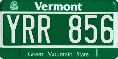 VT license plate YRR856