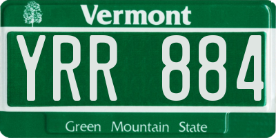 VT license plate YRR884