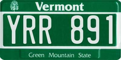 VT license plate YRR891