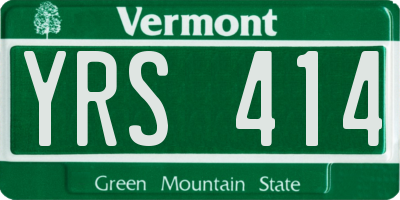 VT license plate YRS414
