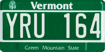 VT license plate YRU164