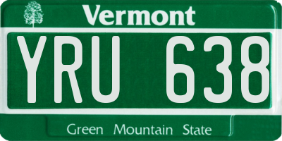 VT license plate YRU638