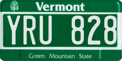 VT license plate YRU828