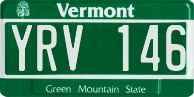 VT license plate YRV146