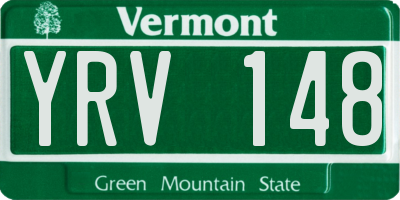 VT license plate YRV148