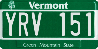 VT license plate YRV151