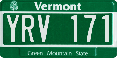 VT license plate YRV171