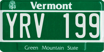 VT license plate YRV199