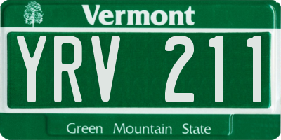 VT license plate YRV211