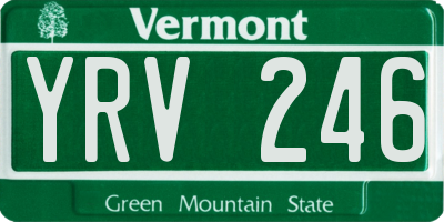 VT license plate YRV246