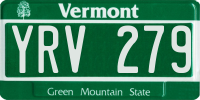 VT license plate YRV279