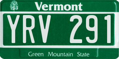 VT license plate YRV291