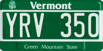 VT license plate YRV350
