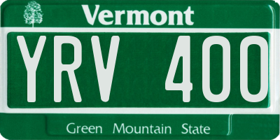 VT license plate YRV400